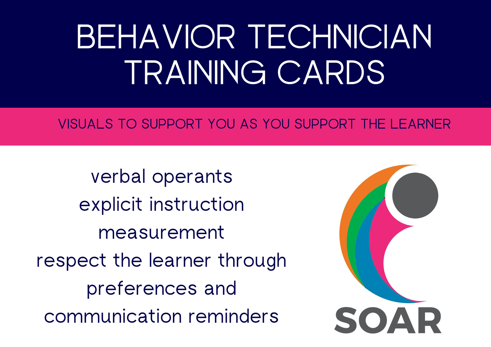 SOAR Behavior Technician Training Cards